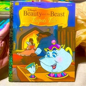 BNWT Vintage A Little Golden Book Disney Beauty and the Beast Teapot’s Tale